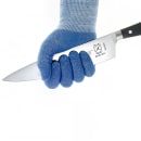 Mercer Culinary M33416BLL Large Cut Resistant Glove - Ultra Thin Polyethylene, Blue w/ White Cuff thumbnail 2