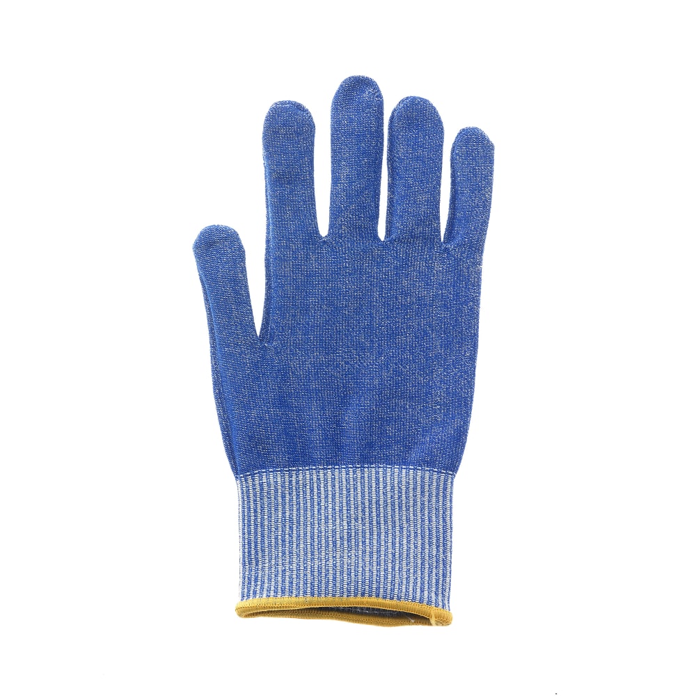 Mercer Culinary M33416BLS Small Cut Resistant Glove - Ultra Thin Polyethylene, Blue w/ Red Cuff
