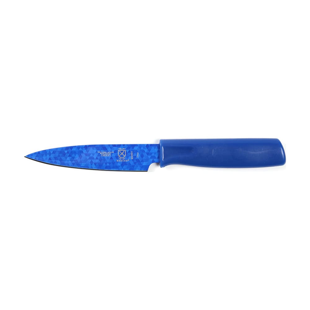 Mercer Culinary M33911B 4" Paring Knife w/ Blue ABS Handle, High Carbon Japanese Steel