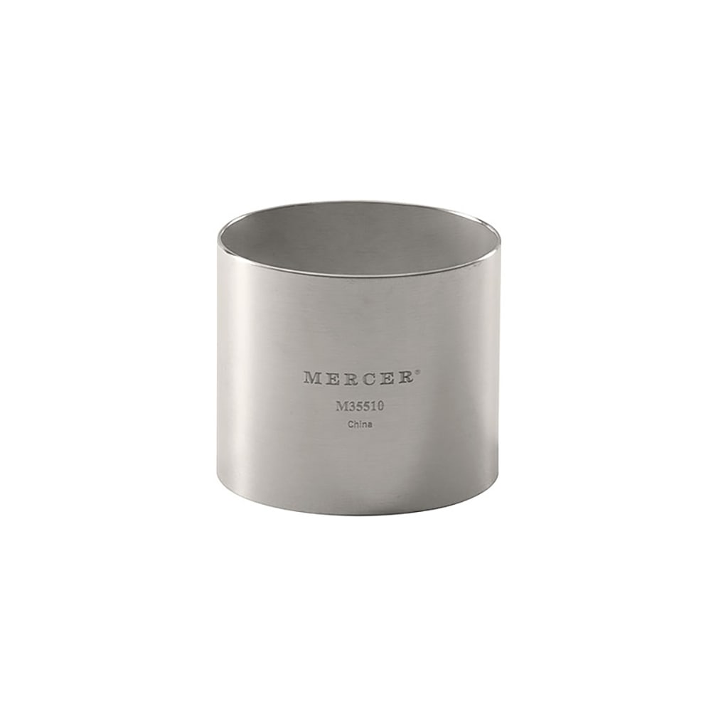 Mercer Culinary M35510 Round Pastry Mold - 2" x 1 3/4", Stainless Steel