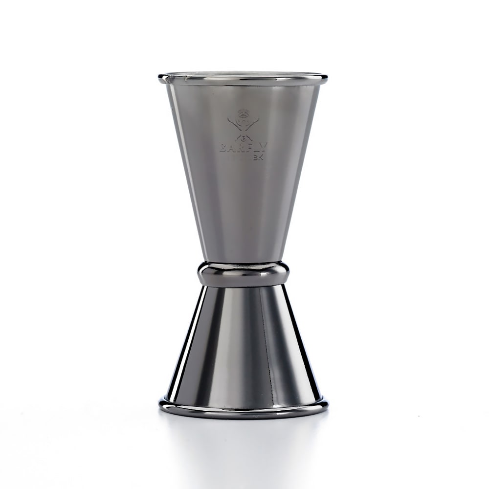 Barfly Double Japanese Style Jigger - 1/2 oz & 3/4 oz, Gun Metal Black (M37000BK)