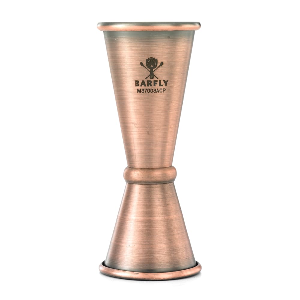 Barfly Double Japanese Style Jigger - 1 oz & 1 1/2 oz, Antique Copper (M37003ACP)