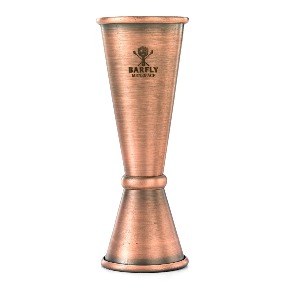 Barfly Double Japanese Style Jigger - 1 oz & 2 oz, Antique Copper (M37005ACP)