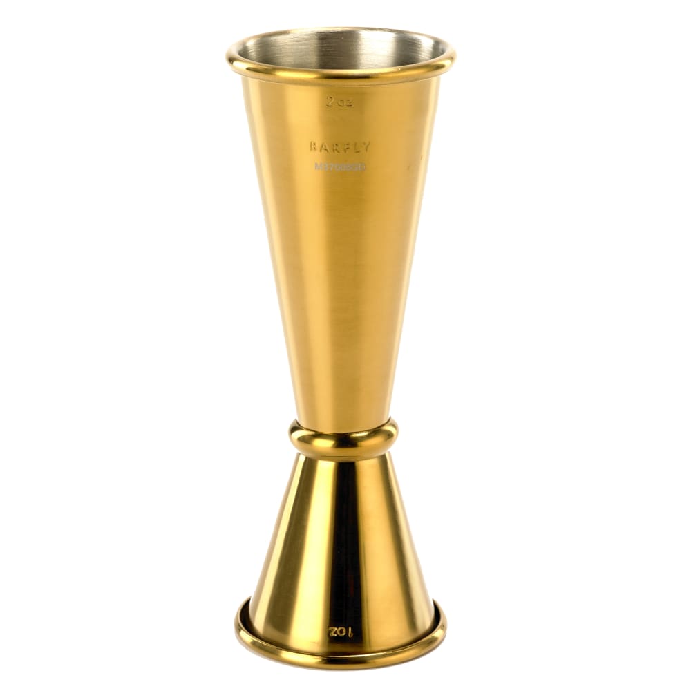 Barfly Double Japanese Style Jigger - 1 oz & 2 oz, Gold (M37005GD)