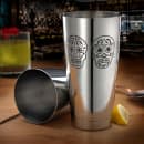 Barfly 2-Piece Cocktail Shaker Set w/ Etched Skulls, Mirror Finish (M37009SKU) thumbnail 3
