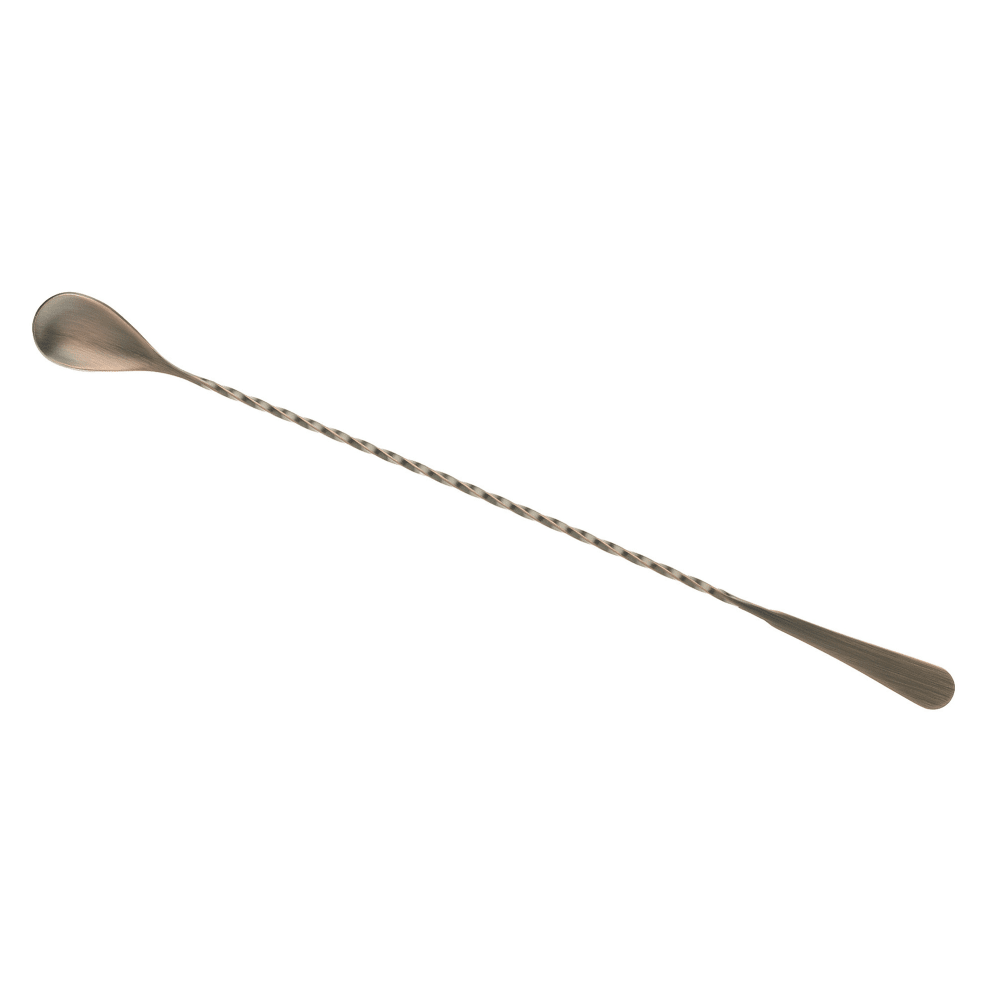 Barfly 13 3/16" Japanese Bar Spoon w/ Machined End, Antique Copper (M37010ACP)