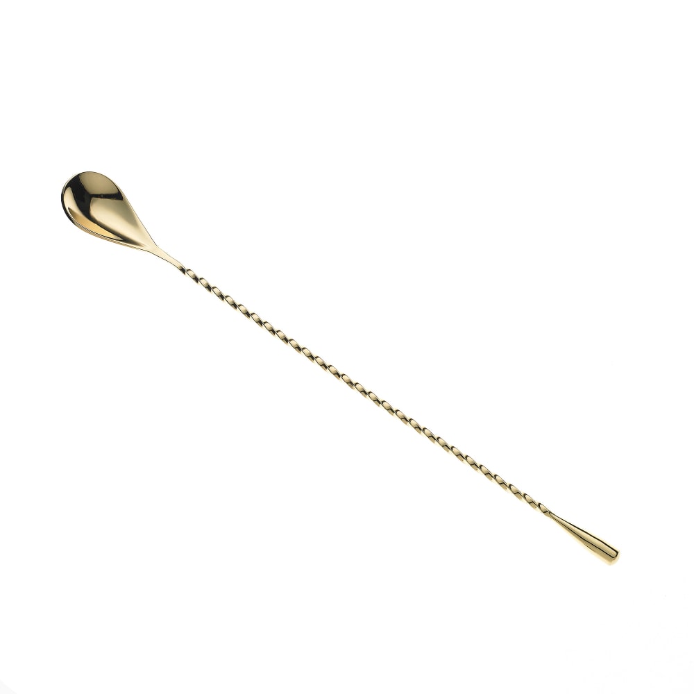 Barfly 11 13/16" Bar Spoon w/ Teardrop End, Gold (M37012GD)