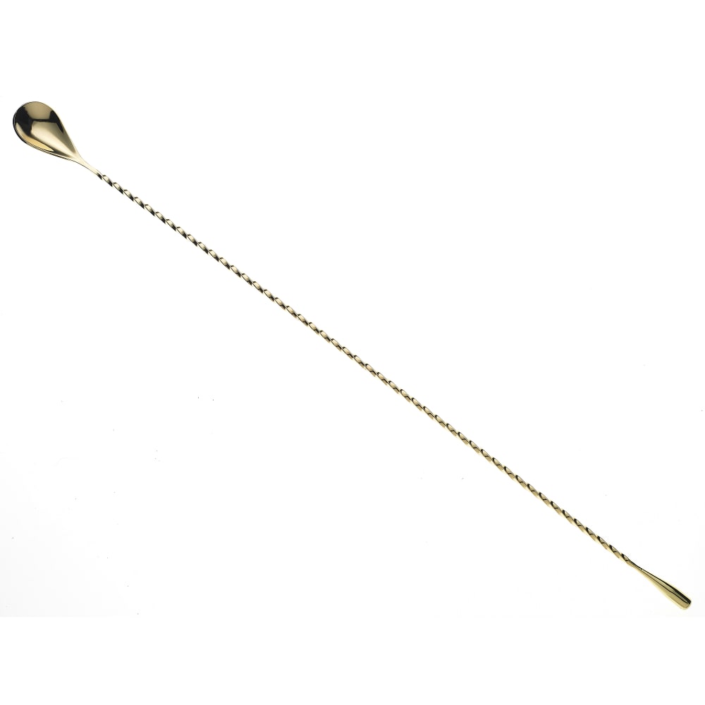 Barfly 19 5/8" Bar Spoon w/ Weighted Teardrop End, Gold (M37014GD)