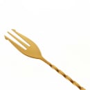 Barfly 19 5/8" Bar Spoon w/ Fork End, Gold (M37017GD) thumbnail 3