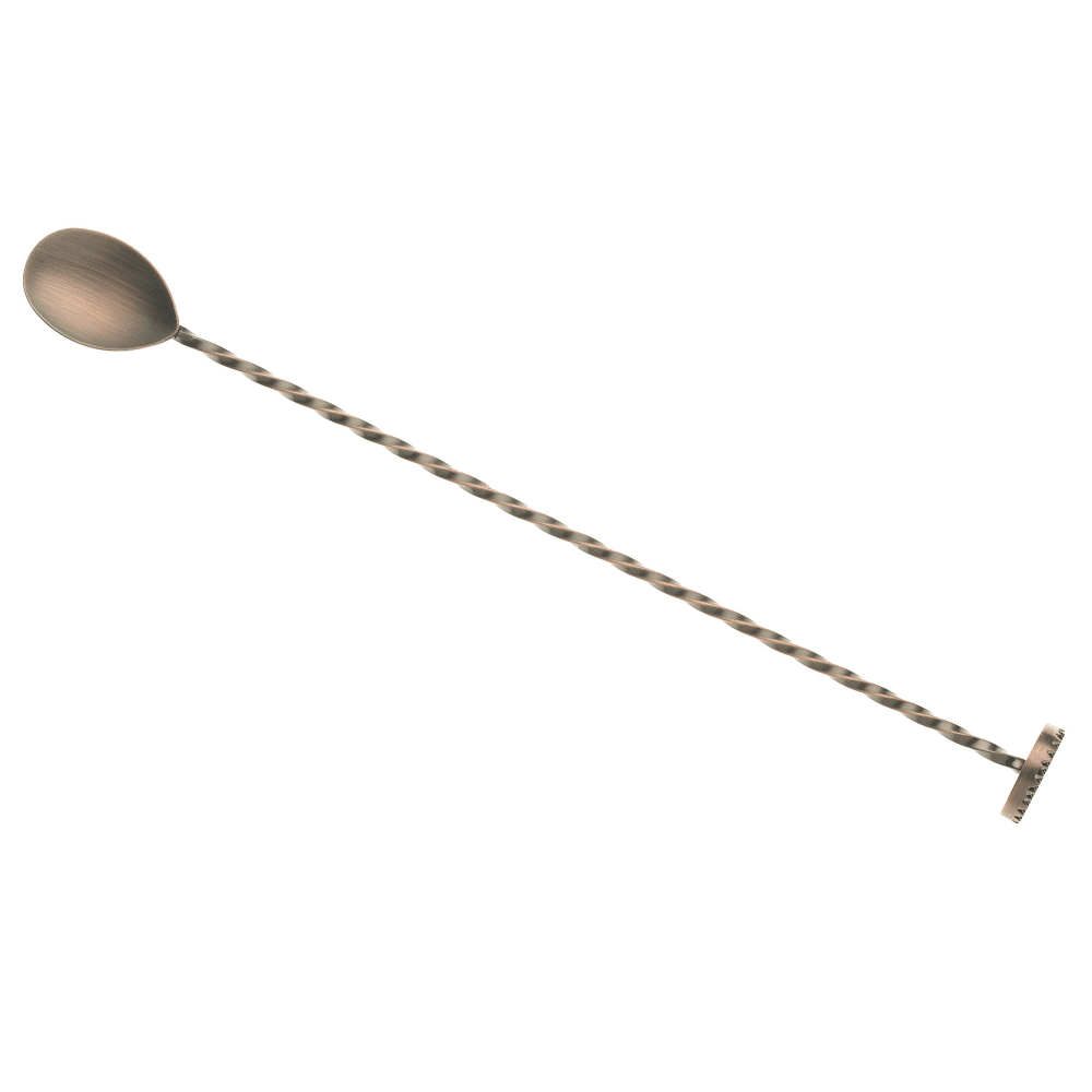 Barfly 11 13/16" Bar Spoon w/ Muddler End, Antique Copper (M37018ACP)
