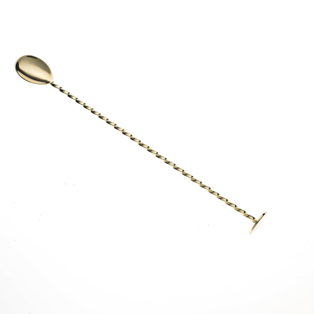 Barfly 11 13/16" Bar Spoon w/ Muddler End, Gold (M37018GD)