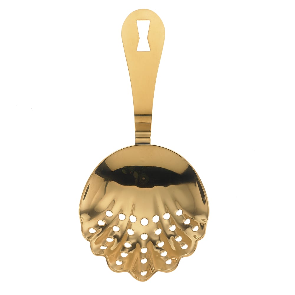 Barfly 7" Scalloped Julep Strainer, Gold (M37029GD)