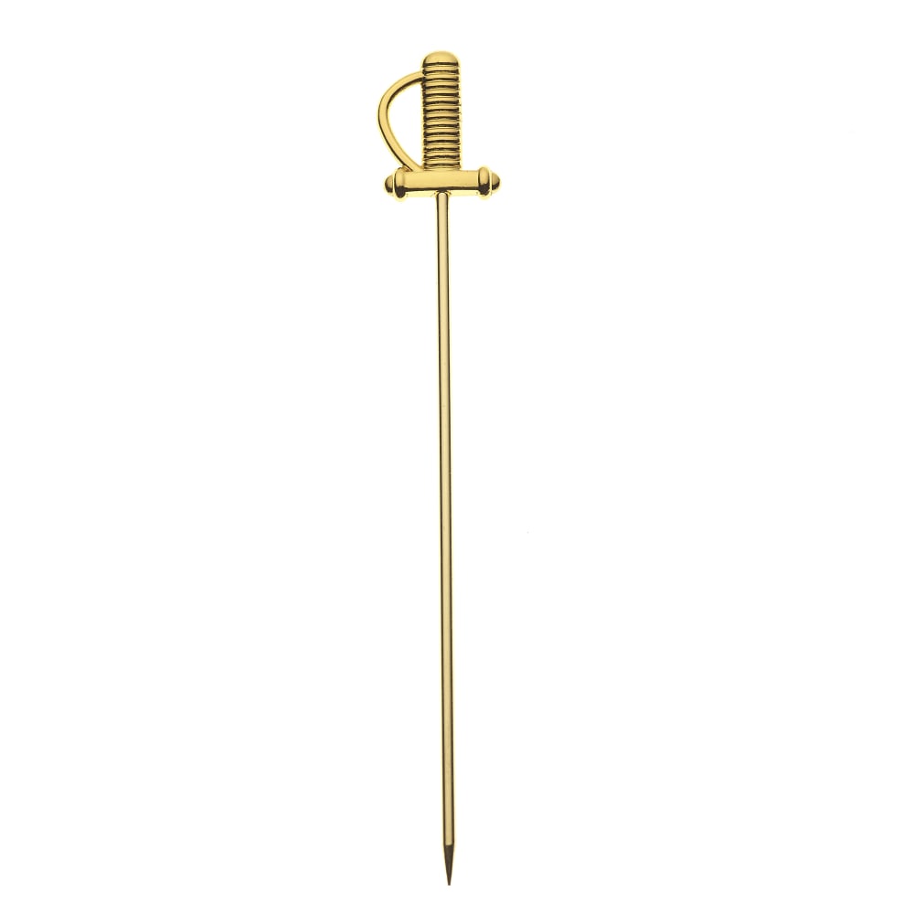 Barfly 4 5/8" Cocktail Pick w/ Sword Top, Gold (M37065GD)