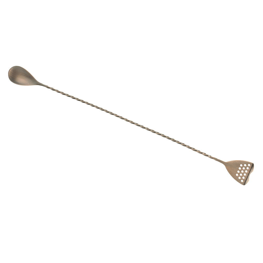 Barfly 15 3/4" Bar Spoon w/ Strainer End, Antique Copper (M37072ACP)