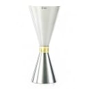 Barfly Slim Style Jigger - 1 oz & 2 oz, Stainless w/ Gold Band (M37096) thumbnail 2