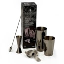 Barfly 5-Piece Cocktail Shaker Set - Gun Metal Black (M37101BK) thumbnail 2