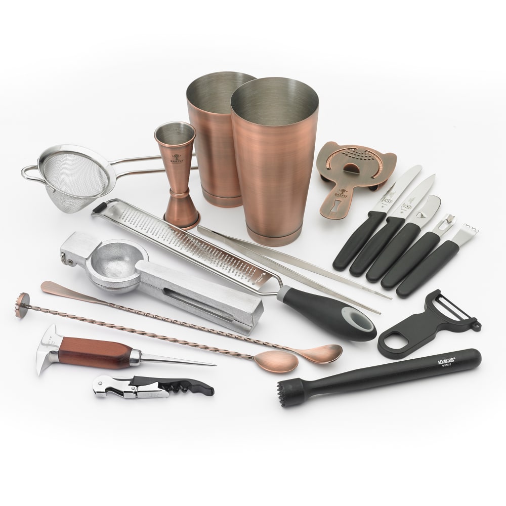 Barfly 18-Piece Cocktail Shaker Set - Antique Copper (M37102ACP)