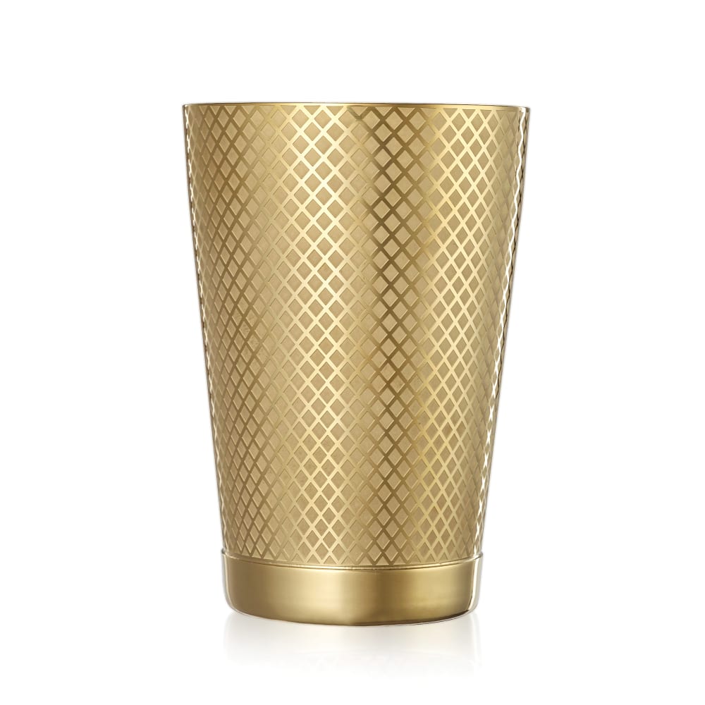 Barfly 18 oz Diamond Lattice Stainless Bar Cocktail Shaker, Gold (M37198GD)
