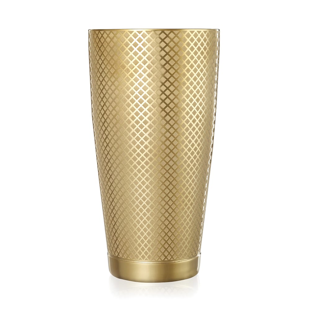 Barfly 28 oz Diamond Lattice Stainless Bar Cocktail Shaker, Gold (M37199GD)