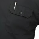 Mercer Culinary M60250BK5X Metro Edge® Brewer Work Shirt w/ Short Sleeves - Poly/Cotton, Black, 5X thumbnail 3