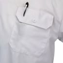 Mercer Culinary M60250WH3X Metro Edge® Brewer Work Shirt w/ Short Sleeves - Poly/Cotton, White, 3X thumbnail 3