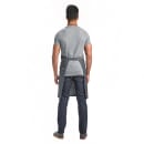 Mercer Culinary M63200DEN Full Length Bib Apron w/ (3) Pockets - 34 1/4" x 30 3/4", Cotton, Indigo thumbnail 4