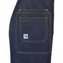 Mercer Culinary M63201DEN 2 Pocket Bistro Apron - 33 3/4" x 32", Cotton, Indigo thumbnail 2