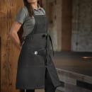 Mercer Culinary M63203BKD Full Length Bib Apron w/ (2) Pockets - 30" x 34", Cotton, Black thumbnail 5