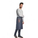 Mercer Culinary M63204DEN 3 Pocket Bistro Apron - 31" x 26", Cotton, Indigo/Brown thumbnail 2