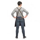 Mercer Culinary M63208DENBR Full Length Bib Apron w/ (5) Pockets - 30 1/2" x 25", Cotton, Black thumbnail 5