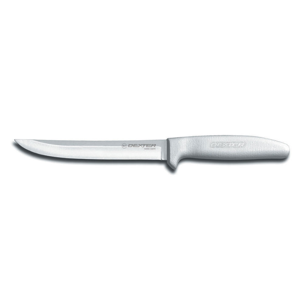Dexter Russell S156HG-PCP SANI-SAFE® 6" Boning Knife w/ Polypropylene White Handle, Carbon Steel