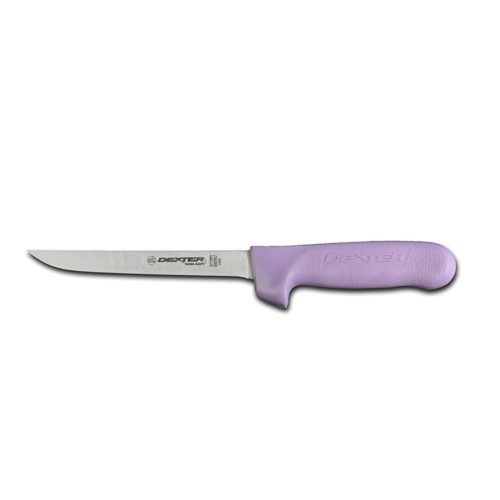 Dexter Russell S136NP-PCP SANI-SAFE® 6" Narrow Boning Knife w/ Polypropylene Purple Handle, Carbon Steel