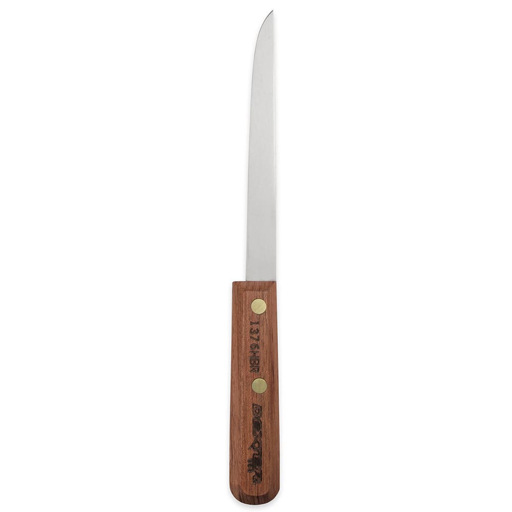 Dexter Russell 1376HBR 6" Flexible Ham Boning Knife w/ Rosewood Handle, Carbon Steel