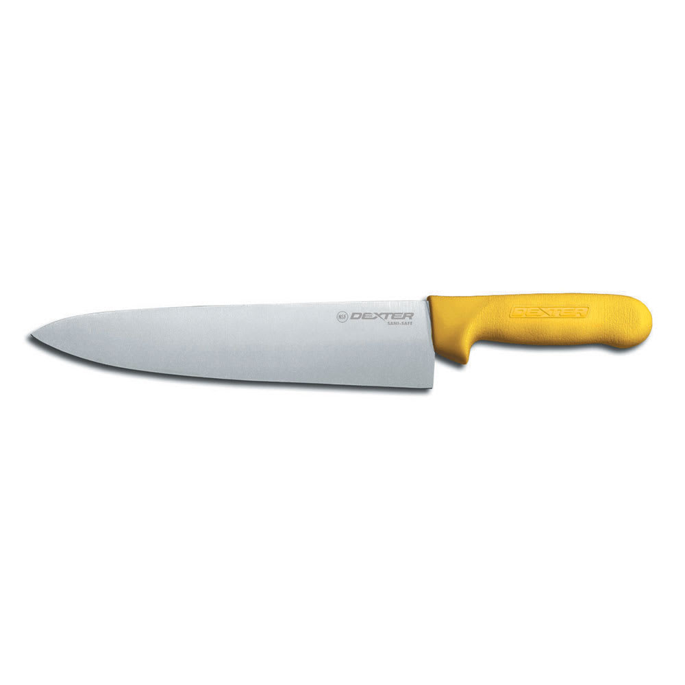 Dexter Russell S145-10Y-PCP SANI-SAFE® 10" Chef's Knife w/ Polypropylene Yellow Handle, Carbon Steel