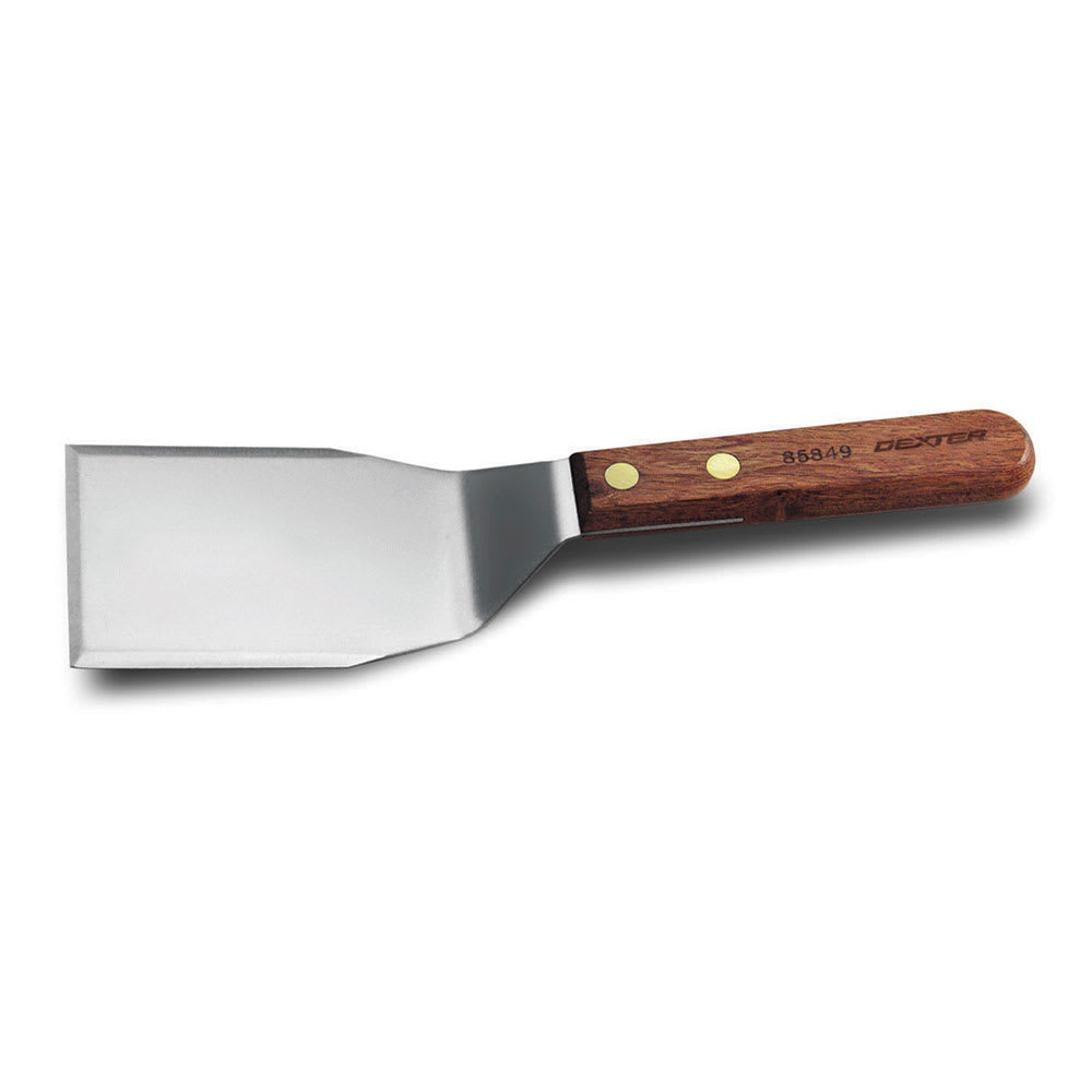 Dexter Russell 85849 4"x3" Hamburger Turner w/ Rosewood Handle, Stainless Steel