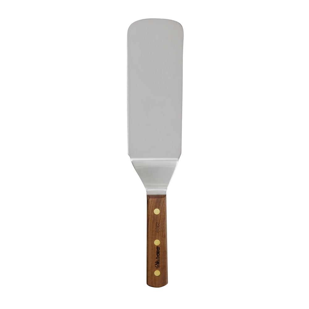 Dexter Russell 2388 8" x 3" Cake Turner w/ Walnut Handle, Carbon Steel