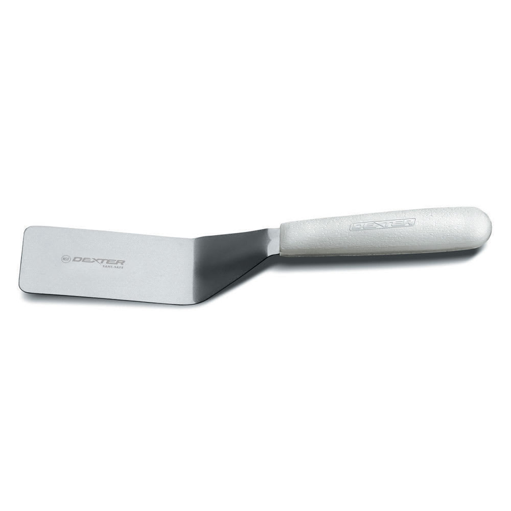 Dexter Russell S172 SANI-SAFE® 4"x2" Server & Turner w/ Polypropylene White Handle, Stainless Steel