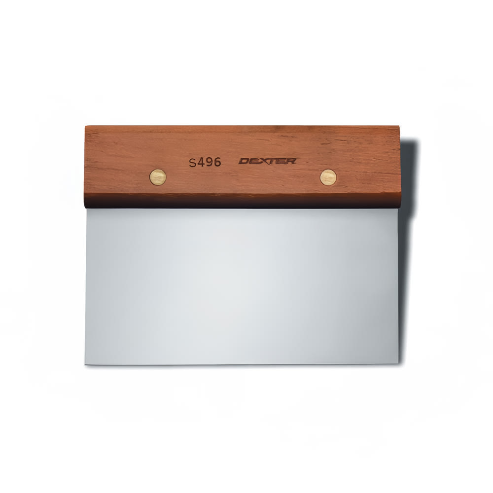 Dexter Russell 17040 Dough Cutter/Scraper w/ Wood Handle - 6" x 3", Stainless Steel