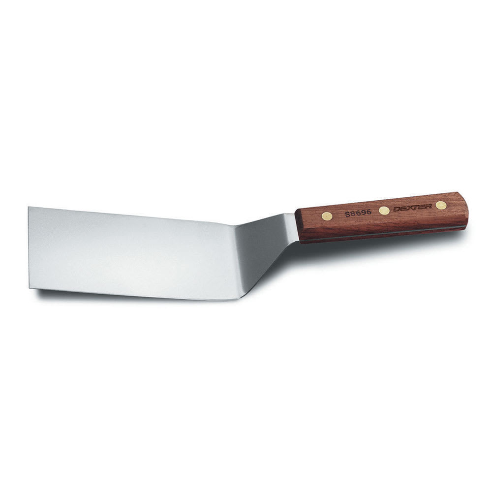 Dexter Russell S8696PCP 6"x3" Hamburger Turner w/ Rosewood Handle, Stainless Steel