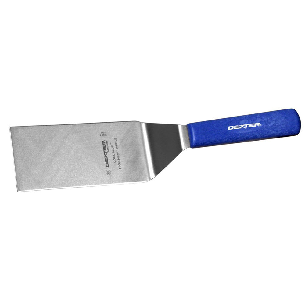 Dexter Russell S286-6H-PCP SANI-SAFE® 6 "x 3" Hamburger Turner w/ Polypropylene Blue Handle, Stainless Steel