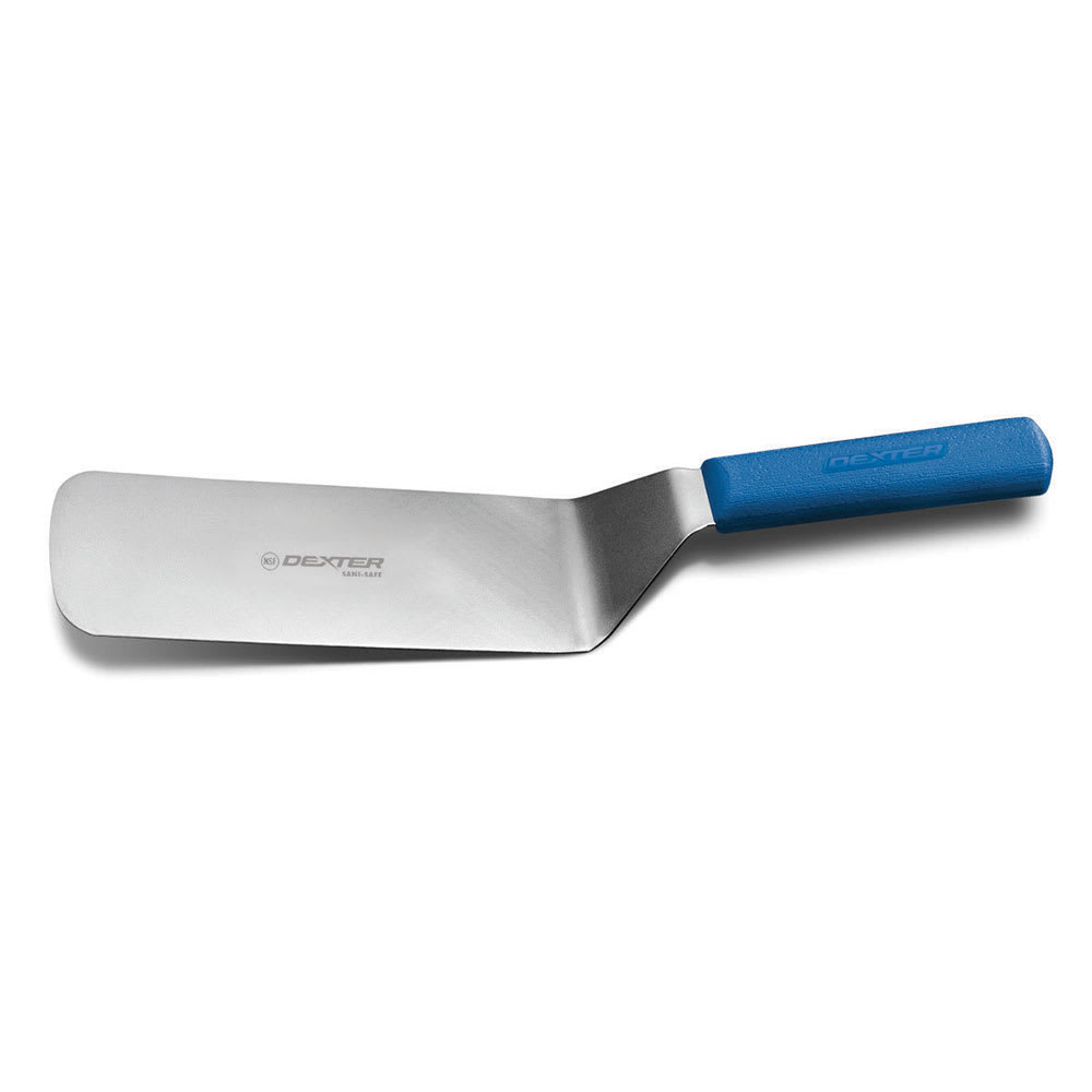 Dexter Russell S286-8C-PCP SANI-SAFE® 8"x3" Cake Turner w/ Polypropylene Blue Handle, Stainless Steel