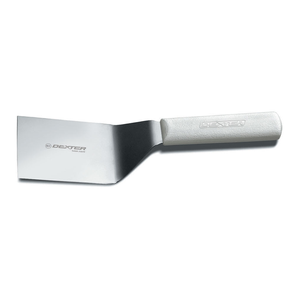 Dexter Russell S286-4PCP SANI-SAFE® 4"x3" Hamburger Turner w/ Polypropylene White Handle, Stainless Steel