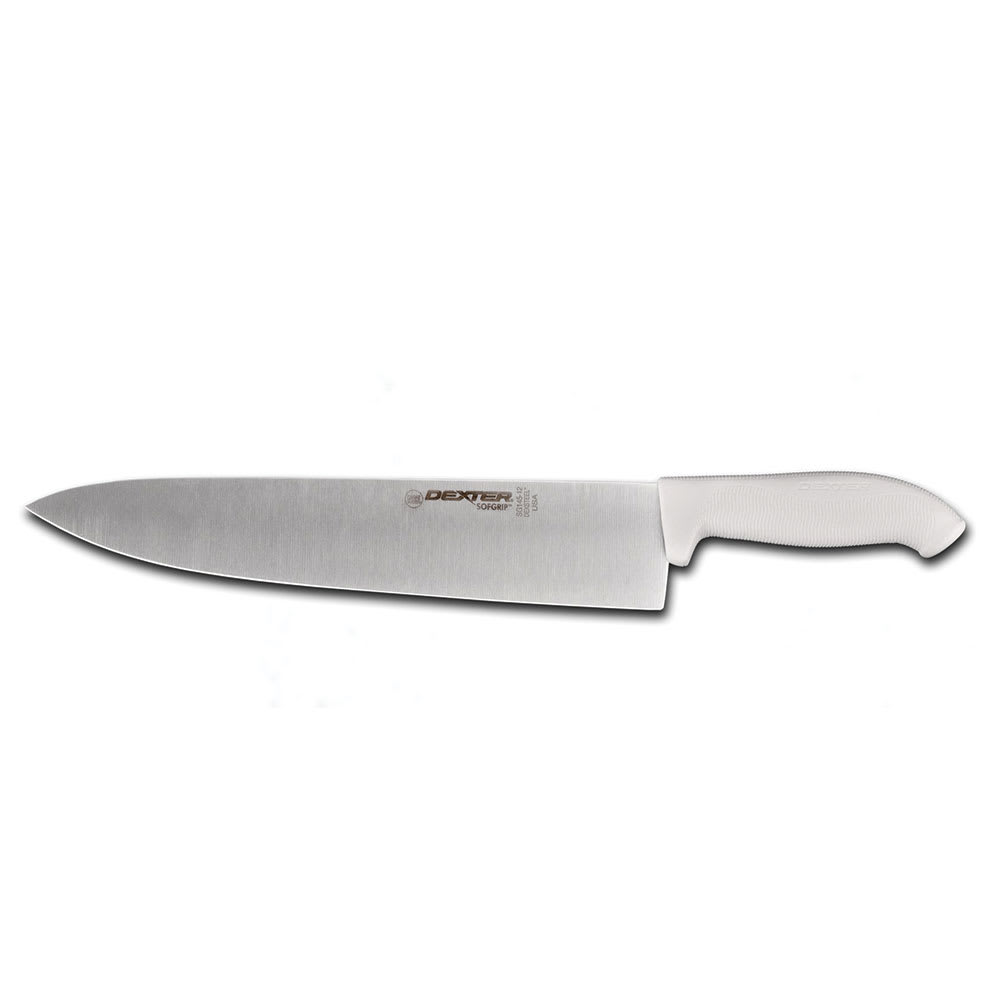 Dexter Russell SG145-12PCP 12" Chef's Knife w/ Soft Black Rubber Handle, Carbon Steel