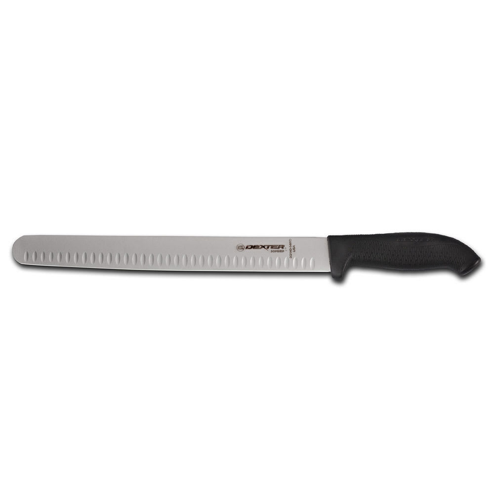 Dexter Russell SG140-14WGEB-PCP 14" Slicer w/ Soft Black Rubber Handle, Carbon Steel