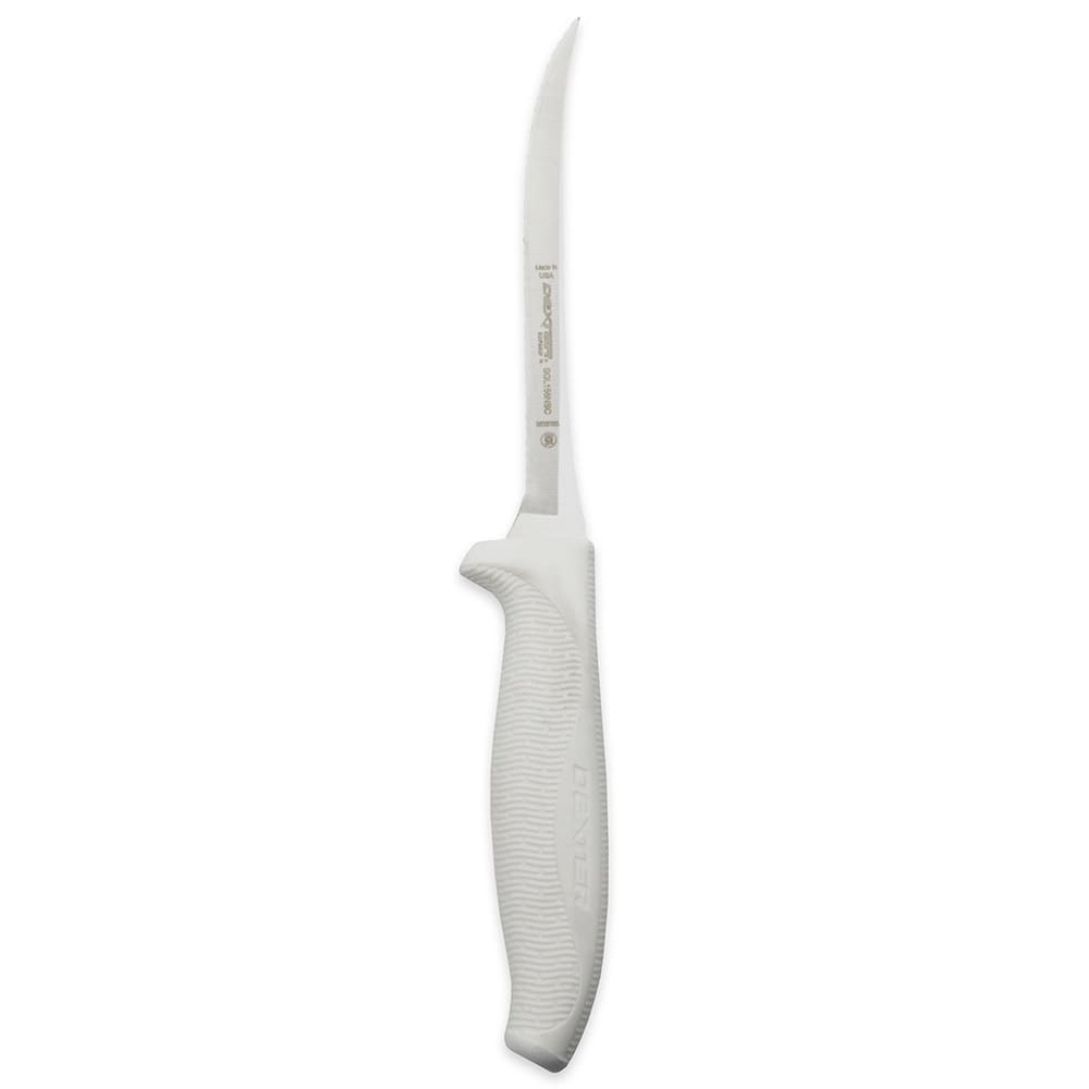 Dexter Russell SGL155NSC-PCP 5 1/2" Utility Knife w/ Polypropylene White Handle, Carbon Steel