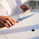 Dexter Russell 24913 8" Dual Edge Stiff Fillet Knife w/ Orange Silicone Handle, High Carbon Steel thumbnail 6