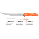 Dexter Russell 24914 10" Dual Edge Stiff Fillet Knife w/ Orange Silicone Handle, High Carbon Steel thumbnail 4