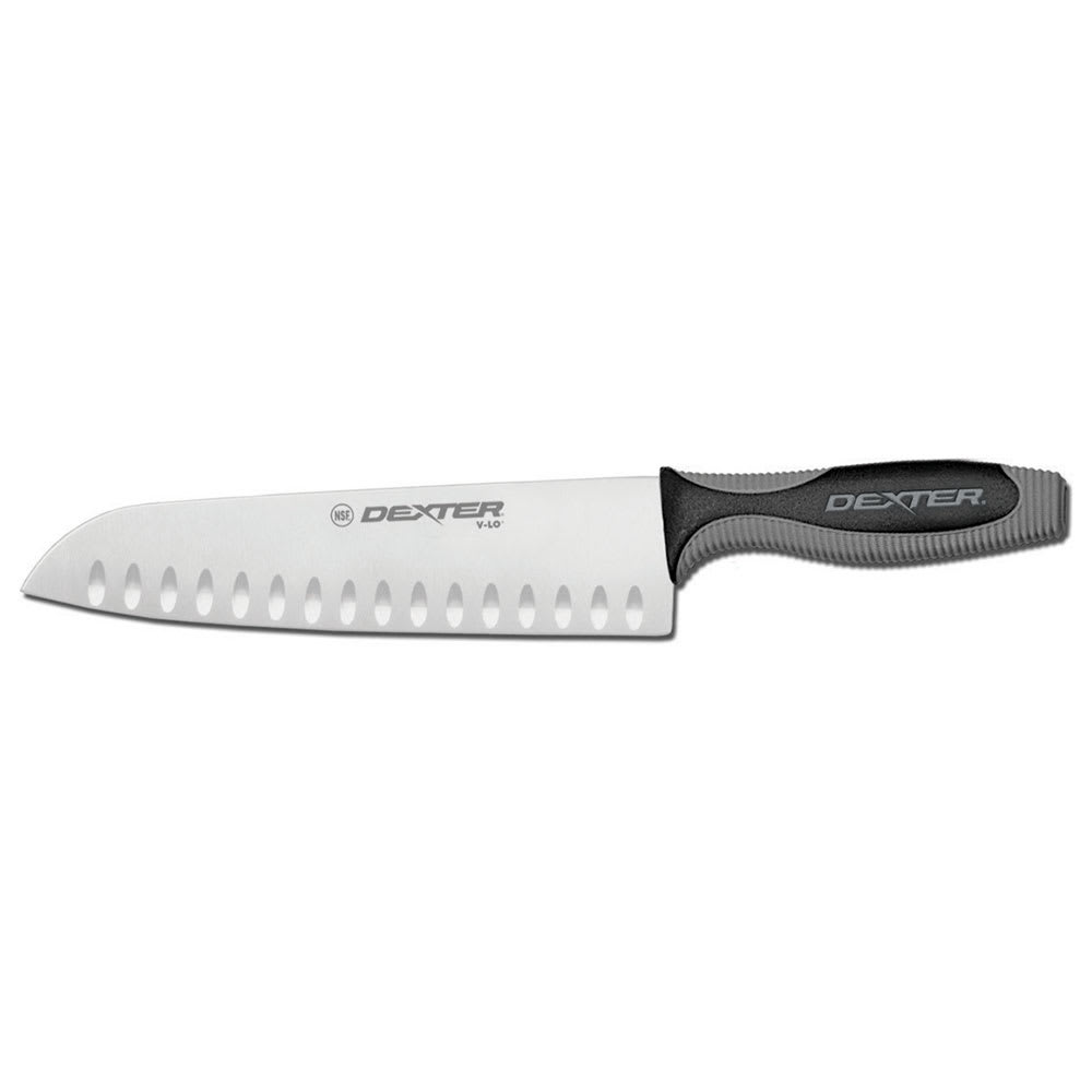 Dexter Russell V144-9GE-PCP 9" Santoku Chef's Knife w/ Soft Rubber Handle, Carbon Steel