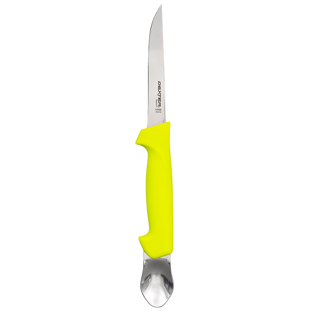 Dexter Russell P11893 5" Cut & Gut Knife w/ Polypropylene Yellow Handle, Carbon Steel