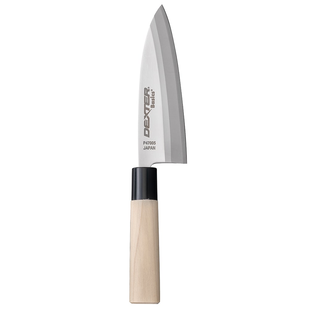 Dexter Russell P47005 6 1/2" Deba Knife w/ Magnolia Wood Handle, Stainless Steel